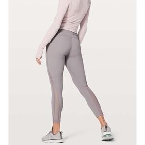 Lululemon Train Times 7/8 Pant Pale Purple Legging Gym Workout Fitness Run Mesh